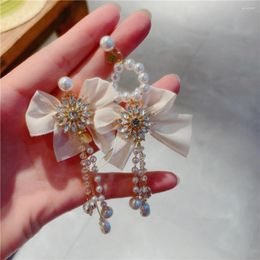 Dangle Earrings Accessories Crystal Long Tassle Fashion Female Jewellery Women Ear Studs