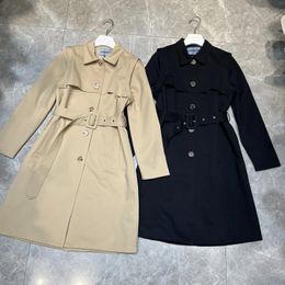 Women's Trench Coats 2023 Autumn/Winter Fashion Brand Detachable Two Wear Windbreaker Coat Handsome And Cool