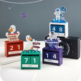 Christmas Decorations Creative Wooden 3d Calendar Decoration Aerospace Interstellar Refueling Duck 2024 Countdown Sign calendario 231121