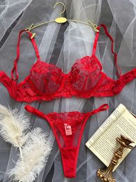 Fancy Lingerie Floral Sheer Lace Erotic Sex Suit Fantasy Sexys Well-Looking Underwear Sensual Intimate Goods Exotic Set