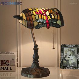 Table Lamps BOCHSBC Tiffany Baroque European Vintage Lamp American Style LED Lights For Living Room Bedside Dimmer