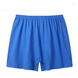 Underpants Men's Boxer Shorts Cotton Loose High Waist Stretch Underwear BuLift Breathable Beach Pants Thin Pure Color Male Panties J37