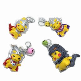 Manufacturers wholesale 4styles 9cm keychain games doll cartoon animation film television peripheral model doll key chain children's gift
