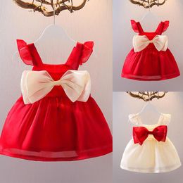 Girl Dresses Little Summer Suspenders Fashion Dress Princess A Line Sleeveless Bowknot