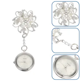 Pocket Watches Watch Flower Fob Lapel Nursing Brooch Clip On For Accessories And Gifts