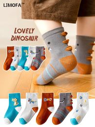 Kids Socks LJMOFA 5 Pairs Cotton Kids Socks Warm Autumn Winter Socks For Baby Girls Cute Cartoon Toddler Socks Casual Sport Socks C165 231121