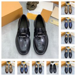 15 Style Luxurious Italian Men Dress Shoes Genuine Leather Slip on Wedding Office Party Designer oafers Moccasins Brown Black Formal Oxford Shoes size 38-45