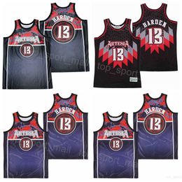 High School Basketball James Harden Artesia Jerseys 13 Moive College For Sport Fans Embroidery And Sewing HipHop Pullover University Black Navy Blue Team Color