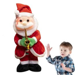 Plush Dolls Electric Santa Claus Electric Standing Santa Decorations Christmas Musical Dancing Christmas Santa Claus Toys Electric Dolls 231121