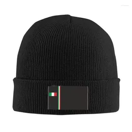 Berets Italy Flag Skullies Beanies Caps Unisex Winter Warm Knitting Hat Adult Italian Pride Patriotic Bonnet Hats Outdoor Ski Cap