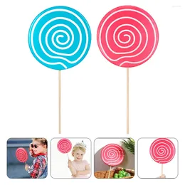 Party Decoration Kids Balloon Lollipop Pography Pops Artificial Fake Ornament Candy Embellishment