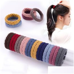 Headbands 10Pcs Women Girls Simple Basic Elastic Hair Bands Ties Scrunchie Ponytail Holder Rubber Fashion Headband Accessori Dhgarden Otn2B