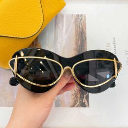 Double Frame Sunglasses in acetate and metal Womens Designer Fei aviators sunglasses Fashion Retro Lady Metal Holiday Glasses LW40119I With original boxE1E1