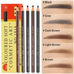 Eyebrow Enhancers 12pcs Professional Microblading Eyebrow Pencil 5 Colours Long Lasting Peeling Eyebrow Tattoo Pencils Waterproof Tint Dye Cosmetic 231120