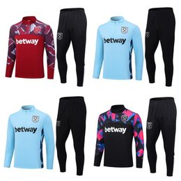 2023/2024 West Hammers Men and kids soccer jacket Half pulled Union Long Sleeve soccer football survetement foot chandal jogging kits