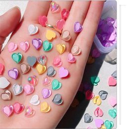 Nail Art Decorations 10pcs 3d Lovely Peach Resin Candy Colourful Flatback Crooked Heart Ornament Manicure Design Accessories