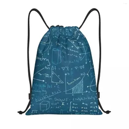 Shopping Bags Mathematics Formulas Maths Drawstring Backpack Women Men Sport Gym Sackpack Foldable Science Geek Teacher Gift Training Bag