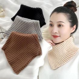 Scarves 1Pcs Knitted Fake Collar Scarf Autumn Winter Women Warm Turtleneck Neck Warmer Fashion Detachable Windproof Cotton