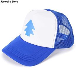 Ball Caps Women Men Trucker Baseball Cap Pine Tree Dipper Gravity Fall Mesh Hat Adjustable 1 PC J230421