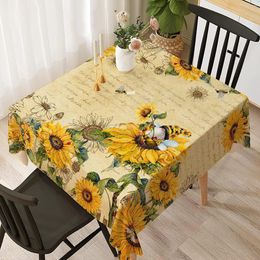 Table Cloth Sunflower Tablecloth For Square Dining Room Farmhouse Tablecloths 54 X Inch Kitchen Parties Outdoor Picnic