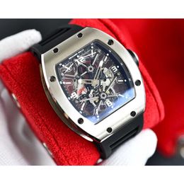 A Original 1 to 1 Watches Fashion Designer Men's Hollow Design Automatic Non-mechanical Barrel-shaped Men Women's Wristwatches