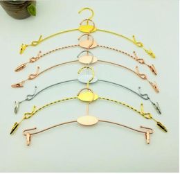 300pcs Coloured Metal Lingerie Hanger With Clip , Bra Hanger and Underwear Briefs Underpant Display Hangers