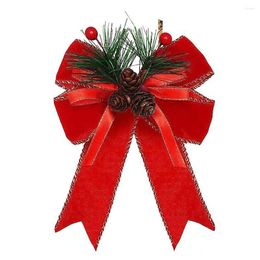 Decorações de natal sino arco caixa de presente de natal decoração bowknot árvore de natal pendurado pingente feliz decoração feliz ano