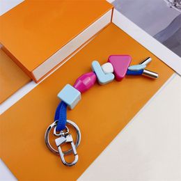 Designer Keychains Resin Letter Fashion Bag Pendant Key Chain Lovers Men Women Luxury Gift Keychain with Box