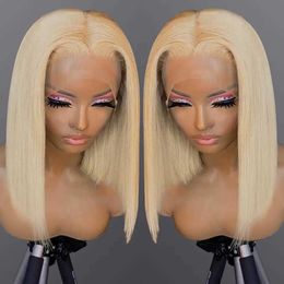 Hair Wigs 613 Honey Blonde Coloured Human for Women Remy Brazilian Cheap Straight Short Bob Wig 8 10 12 14 16 Inch 231121