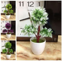 Decorative Flowers Home Decoration Artificial Desktop Green Plant For Mariage Potted Plants Wedding Decorations