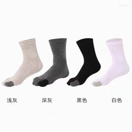 Men's Socks Five-finger Men's Cotton Spring Summer Business Breathable Thin Middle Tube Toe Sock Birthday Gift