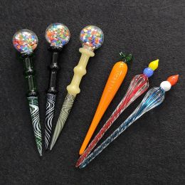 Wholesale 4 Inch Wax Dab Pen Tools Glass Oil Dabber Tool Stick Carving Dabbing Tools For Quartz Banger Nails Smoking Accessories LL