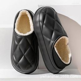 Slippers 2024 Men's EVA Cotton Winter Bag Heel Indoor Home Thick Sole Warm Plush Odorproof Waterproof Couple Shoes Male