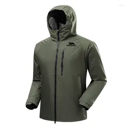 Men's Jackets 2023 Trespass Sprint Jacket Lightweight Camping Hiking Fashion Hooded Waterproof Windproof Coat