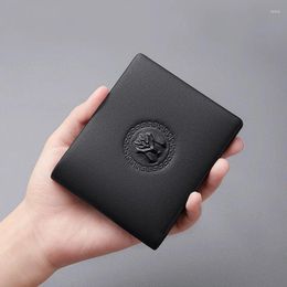 Wallets Short Men's Wallet Zipper Coin Pocket Thin Business Card Holder Luxury High Quality Genuine Leather