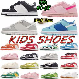 Kids shoes low Toddler Sneakers panda Designer baby Boys Girls Pink Blue Skateboard trainers infants children youth kid shoe Size 22-35