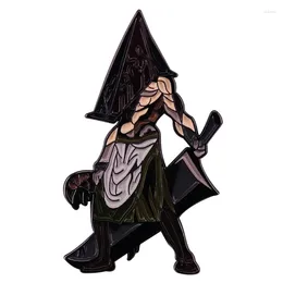 Brooches Silent Hillll Pyramid Head Enamel Pin Horror Video Game Movie Badge Backpack Decoration Jewellery