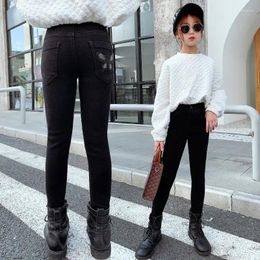 Trousers Kids Girls Spring Autumn 2023 Solid Colour Legging Slim Elastic Pencil Pants Children Clothes Casual Skinny Long C14