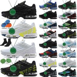 OG 2023 Running Shoes Man Sneakers Sports Shoe Mesh Bred White Black Navy Laser Hyper Blue Orange Red with Box Mens Tn Plus 3 Maxs Tuned Iridescent