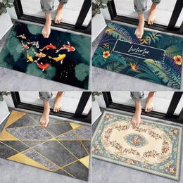 Bathroom water absorbing door mat, doorstep quick drying foot mat, bathroom anti slip carpet, doorstep, bathroom mat