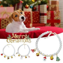 Dog Collars Allergy Free Pet Necklace Friendly To Skin Collar Dress Up Resin Pearl With Xmas Cartoon Pendants Supplies