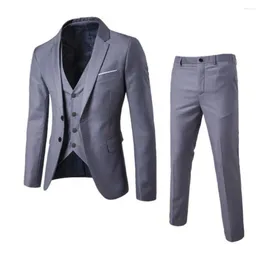 Men's Suits Men Classic 3 Pieces Set Suit Wedding For Slim Jacket Pant Vest Tuxedo Single Breasted Plus Szie M-4xl