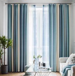 Curtain Cotton And Linen Curtains Stripe For Living Room Bedroom Window Modern Cafe Voile Tulle Shher Blinds Drapes