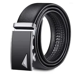 Belts Men's Belt Leather Automatic Buckle Young People 2023 Korean Version Of The Trend Casual Business Black Pants