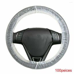 Steering Wheel Covers 100/250Pcs Car Universal Disposable Plastic Cover Waterproof Automobile