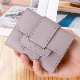 Wallets Women Bag Small Short Fashion Brand PU Leather Purse Card Bags For Ladies Female 2023 Mini Coin Clutch Money Clip Wallet