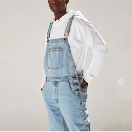 Men's Jeans Denim Jumpsuit European And American Tooling Large Size Summer Autumn men's onepiece 231121