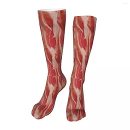 Men's Socks Bacon Novelty Ankle Unisex Mid-Calf Thick Knit Soft Casual