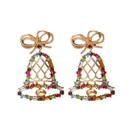 Charm European And American Crossborder Fashion Jewelry Diamond Christmas Bells Unique Design Alloy Earrings For Women Drop D Dhgarden Dhs6Z