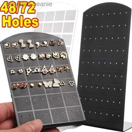 Jewelry Stand 48/72 Holes Creative Jewelry Earrings Studs Display Rack Portable Necklace Stand Storage Holder Fashion Organizer Storage BoxL231121